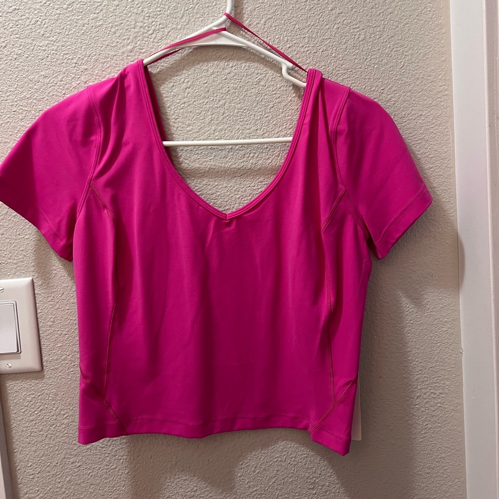 Hot pink Lululemon Align Tee size 8